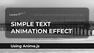 Simple Text Animation Effect - anime.js