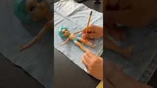 Making my own CINNAMOROLL doll 🪡🧵 #dollcustomizing #upcycling