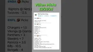 Villan Picks 12/21/25 #NBA #NFL #NCAA