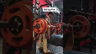 100 kg flat bench press #gym #motivation