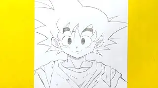 How to Draw Goku Easy | Cute Goku Pencil Sketch Step by Step | Dragon Ball (Fan Art)
