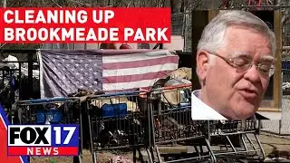 Mayor John Cooper cleaning up Brookmeade Park's homeless encampment this year