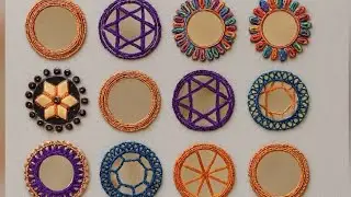 World traditional Sindhi mukka🪞luxury/seven type mirror stitch tutorial/easy mirror embroidery work 