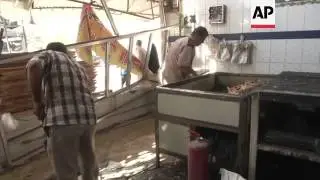 Aftermath of car bomb attacks on Wednesday