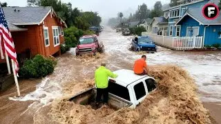 Chaos in Hawaii, USA! Severe Flooding Turned Streets into Rivers & Submerged Homes & Cars in Oahu!