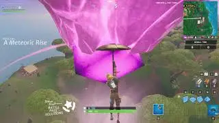 Touch a giant glowing cube, enter the Rift above Loot Lake, and search a landing pod within a meteor