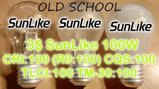 3$ SunLike CRI:100 (R9:100) CQS:100 TLCI:100 TM-30:100 Halogen bulb Галогенная лампа E27e14 213.2021