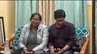 Chandrachuda. Jayashree with husband M A Rajeevkumar in Varanasi. Prof. Kalyan Ghadei on Harmonium