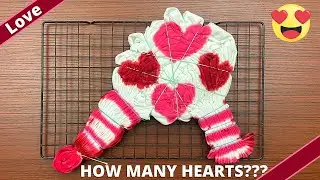 Tie-dye pattern : Valentine's Bursting Heart & Polka Dots Spine!