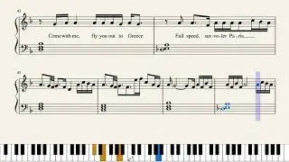 GREECE - DJ Khaled ft. Drake - Piano tutorial with lyrics (EASY) FREE SHEETS