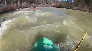 Kayaking Bear River near Colfax CA from Ben Taylor to Lake Combie @ 1100 cfs