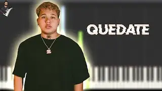 Beéle - quédate | Instrumental Piano Tutorial / Partitura / Karaoke / MIDI