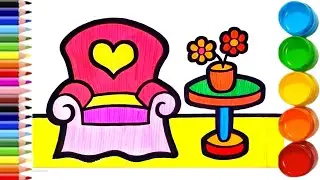 How To Draw A Sofa Step By Step 🛋️ | Sofa Drawing Easy | Sofa and Table drawing |