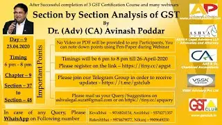 Chapter - 9 - Section - 37 to 48 of CGST Act
