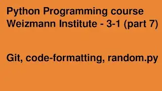 Python programming course 2024.12 part 7