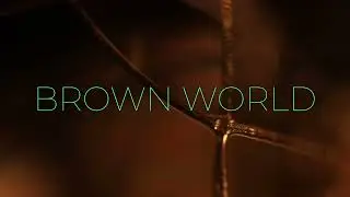 Brown world. Dark macro photography. Fluid art.
