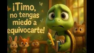 ¡Timo tenía miedo a equivocarse… hasta que lo intentó! 🐢✨ #cuentoinfantil