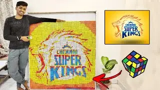 Making mosaic of CSK logo using 700 Rubik's cube
