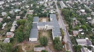 пгт. Высокий с высоты птичьего полета, Харьковская область (Новый Высокий), обзор.