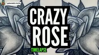 Watch This Wild Rose Tattoo Come To Life | Black & Grey Rose Time Lapse