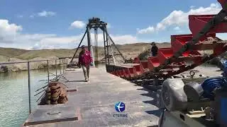 Eterne Chain Bucket Dredger for Gold Mining At Work