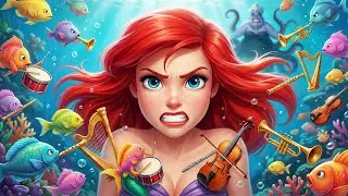 Underwater Music Battle 🎻🐠 Ariel&rsquo;s Rage Explodes as Ursula Takes Control 💥🌊| Funny Mermaid Animation