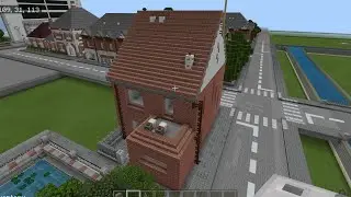 building a minecraft city:  small brick house