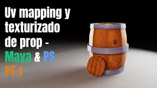 Uv mapping y texturizado de prop sencillo - Maya y Photoshop pt.1