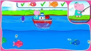 Hippo fishing: Catch fish 🔴 #02 | GAMES FOR KIDS | AnyGameplay