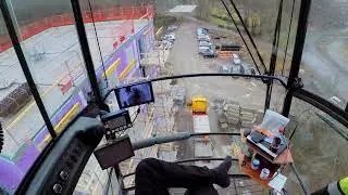 mounting slabs with towercrane