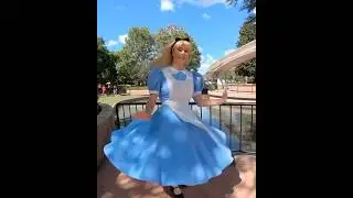 Alice strolling through future world at Epcot center