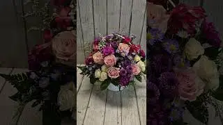 purple pleasure basket Darlene's flowers Berkshire NY florist
