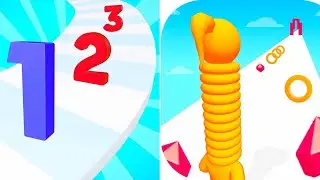 Long Neck Run 3D vs Number Run 3D - All Max Satisfying Gameplay