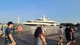 Evening walks in District Square at The Wharf Washington DC