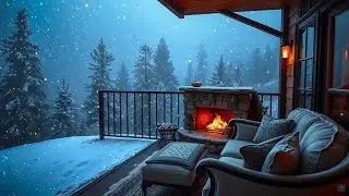 Dreamy Winter Balcony Vibes  🎶 Soft Jazz Rhythms For Cozy Nights And Peaceful Winter Reflection