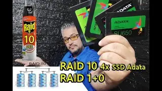 👉 RAID 10 na Pr&aacute;tica com 4 x SSD ADATA - RAID 1+0 Performance e Seguran&ccedil;a