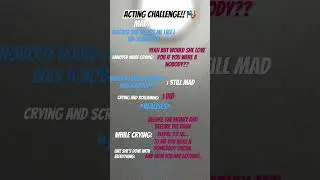 Acting Challenge!! 🎭 #actingchallenge #actingshorts #actingpractice