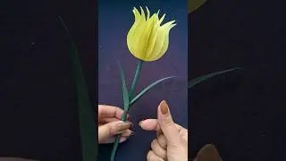 Paper Tulip Flower | 🌷🫰❤️ #shorts #tulipflower #craft2 #trending #papercraft