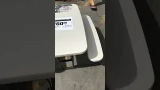 Folding picnic table and bench for kids