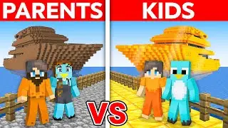 PARENTS vs KIDS: Cruise Battle in Minecraft