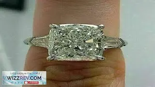 4.75Ct Cushion Cut VVS1 Lab Created Diamond Engagement 14K White Gold FN