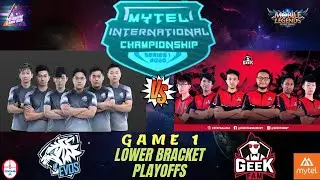 EVOS SG vs GEEK FAM Game 1 LOWER BRACKET PLAYOFFS || MYTEL INTERNATIONAL CHAMPIONSHIP || DAY 6 MLBB