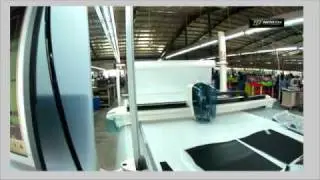 Kite production process: computer controlled cutting - North kites - kitesurfing