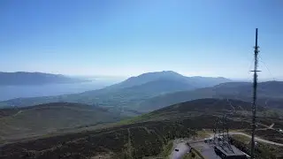 Drone footage of stunning Cooley Mountains on a sunny day in Ireland