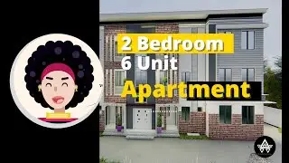 APARTMENT BLOCK DESIGN : 6-UNIT | 3-STOREY |  500SQM PLOT | MODERN  HOUSE DESIGN | 2 BEDROOM |