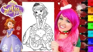 Coloring Christmas Sofia the First Coloring Page Prismacolor Markers | KiMMi THE CLOWN