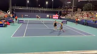 McNally/Gauff vs Xu/Guarachi intense and amazing set 2 tiebreak at Miami Open 2022
