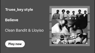 Clean Bandit & Lloyiso - Believe (truee_key style)