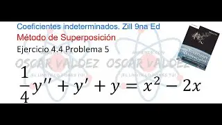 Ejercicios 4.4 Problema 5 Dennis G. ZILL ED Lineales NO Homogéneas Coeficientes Indeterminados