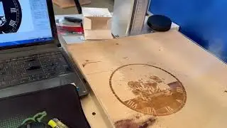 40W RF Tube Co2 Laser Marker Engraving on Wood